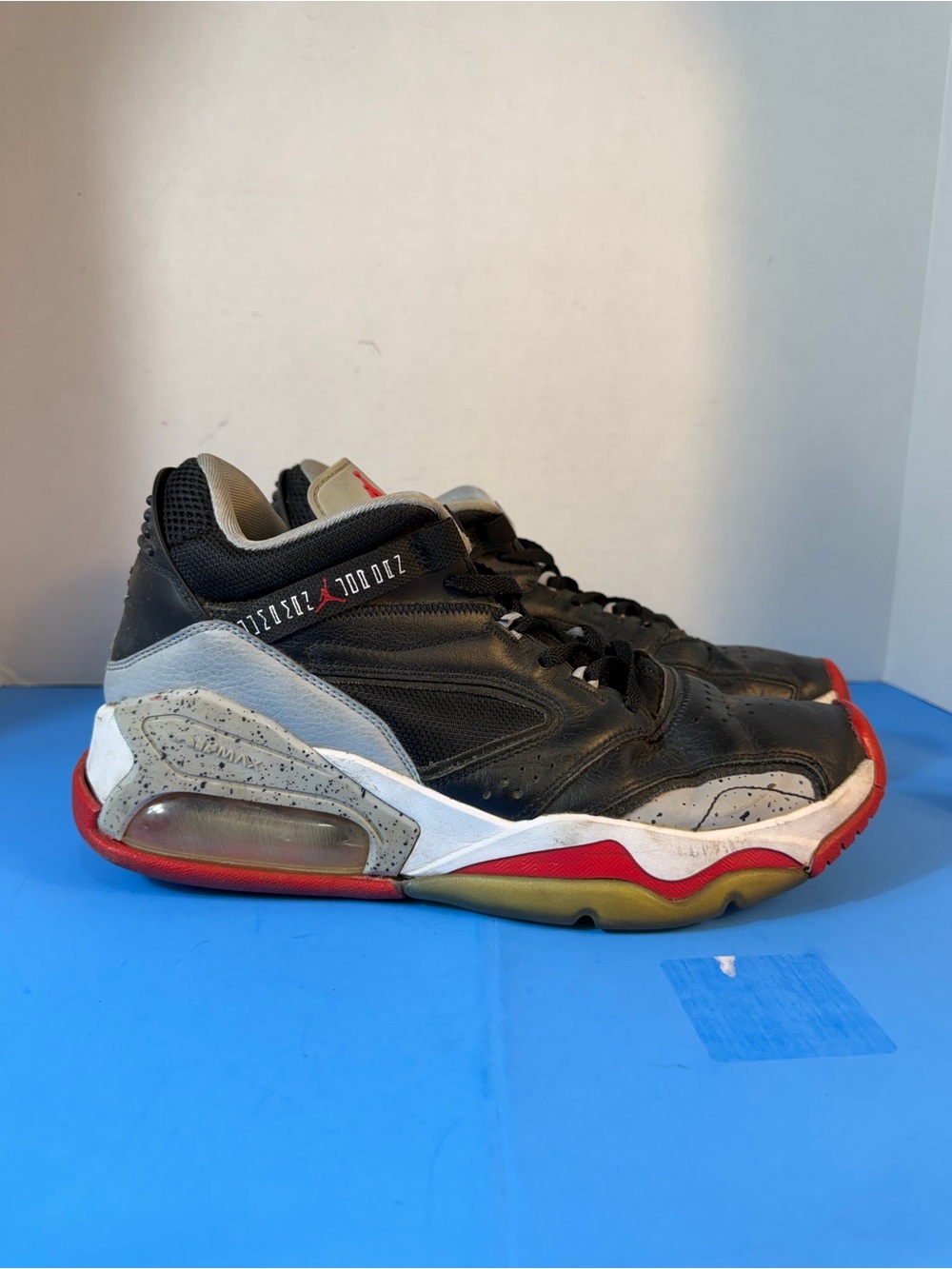 Jordan Men's Black, Red and Gray Low-Top Sneakers